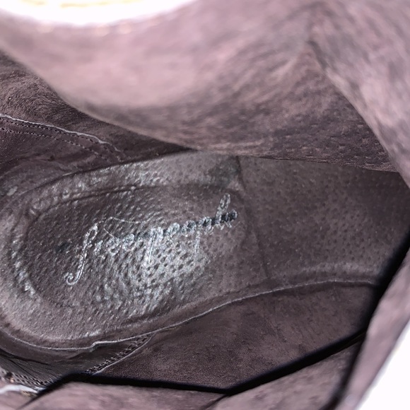 Free People Decades Boho Leather Booties, Taupe, Distressed, Sz 38/7.5 - Picture 5 of 7